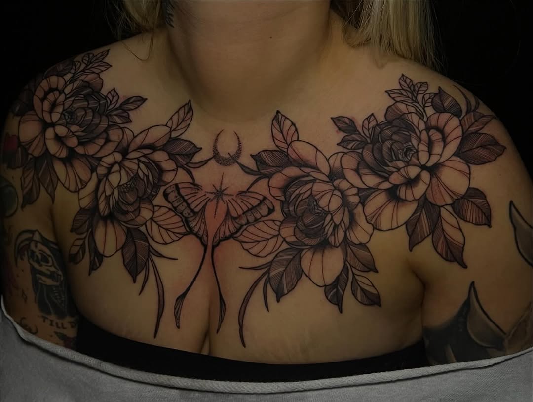 Tattoo by @sweetheart_tattoos — illustrative, black_and_grey