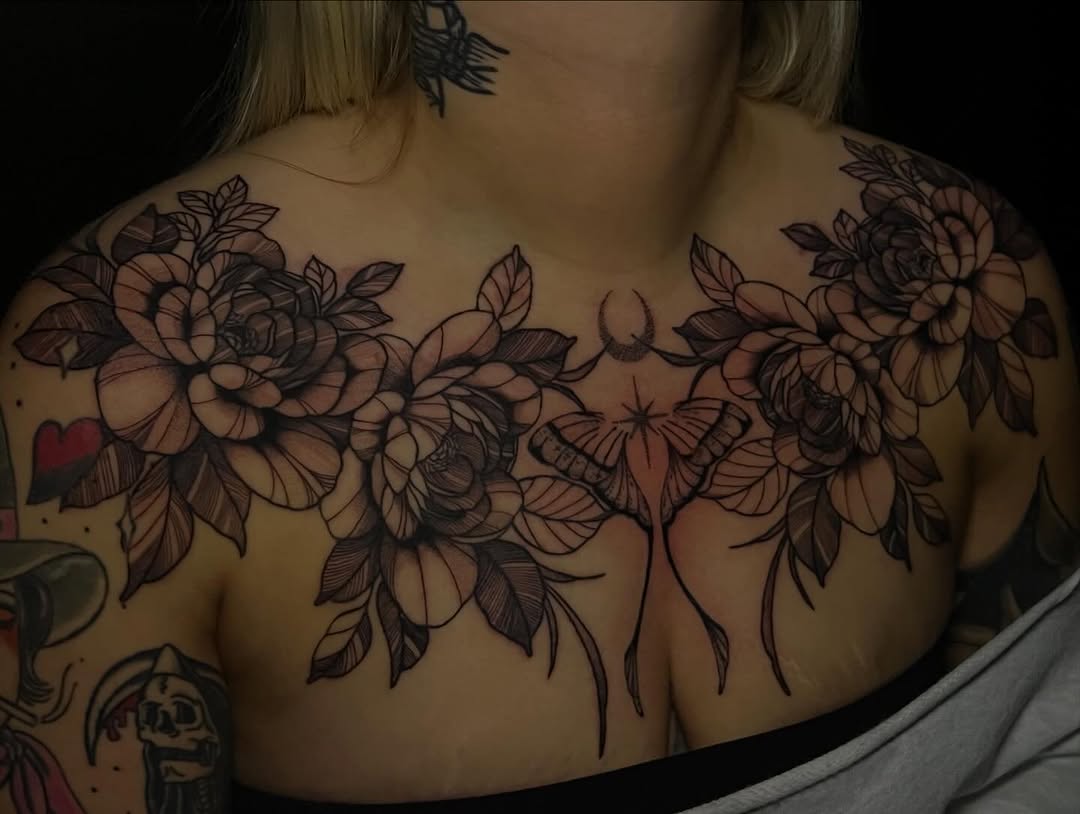 Tattoo by @sweetheart_tattoos — black_and_grey, illustrative