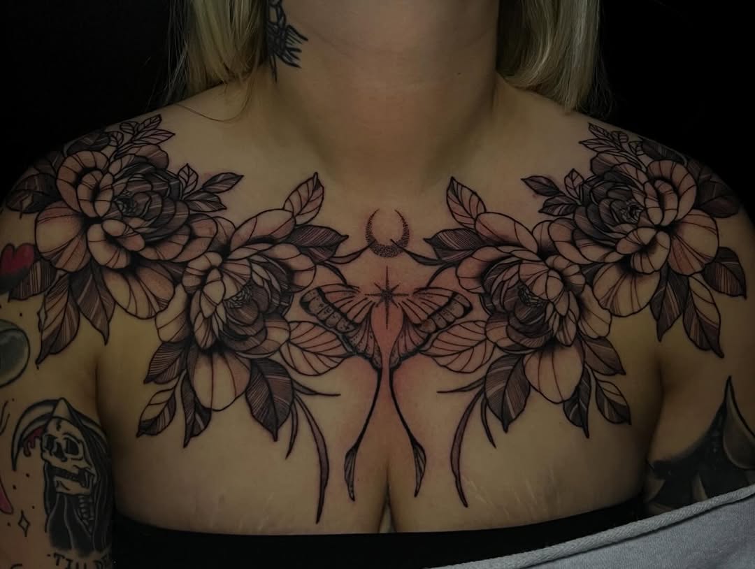 Tattoo by @sweetheart_tattoos — illustrative, black_and_grey
