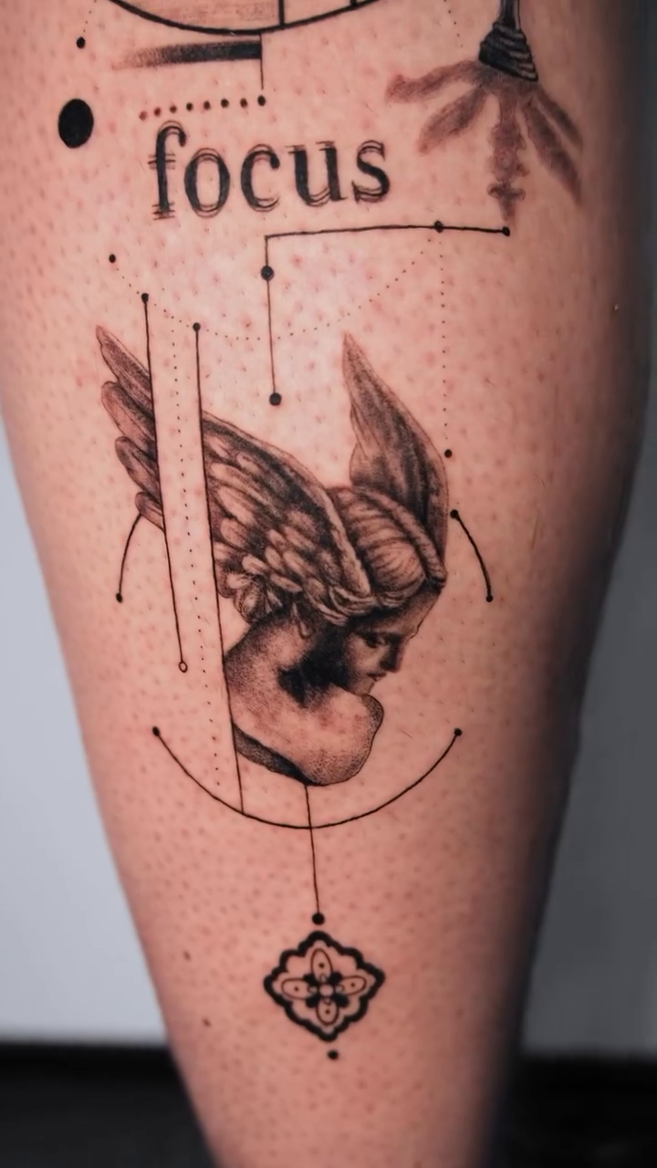Tattoo by @lilithink โ black_and_grey, geometric