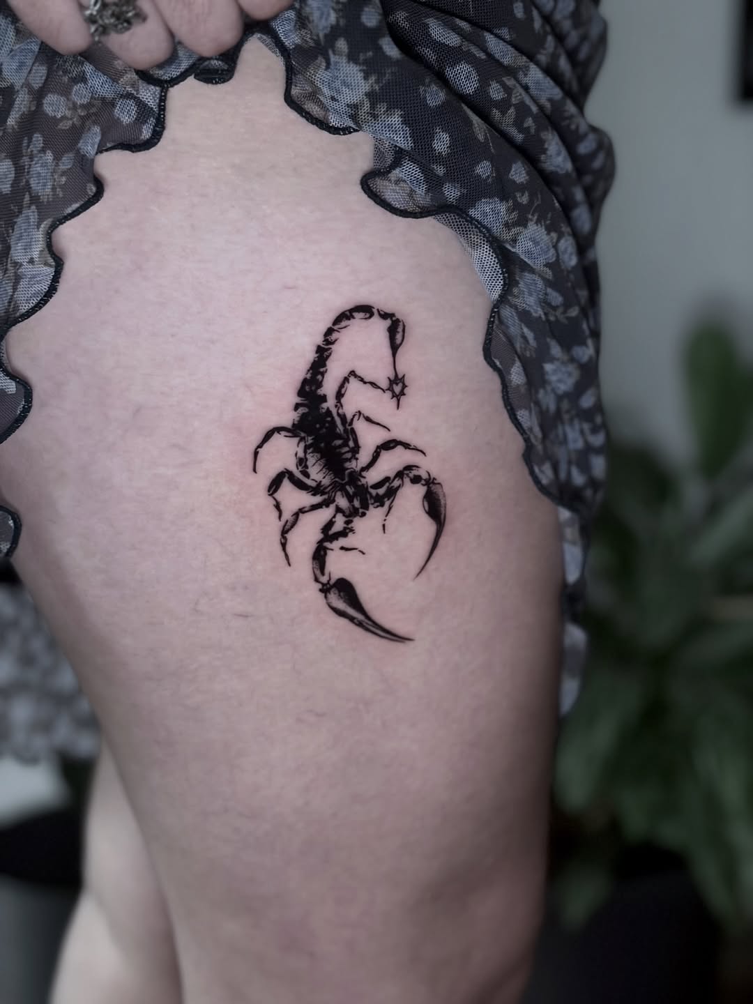 Tattoo by @deza.art — blackwork