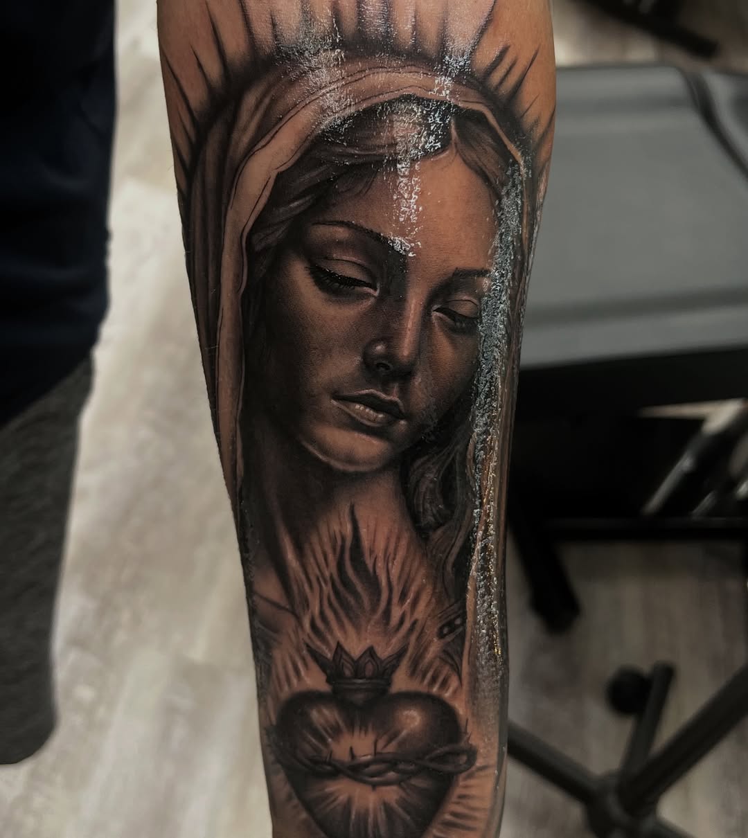 Tattoo by @lalyinkz — realism, black_and_grey