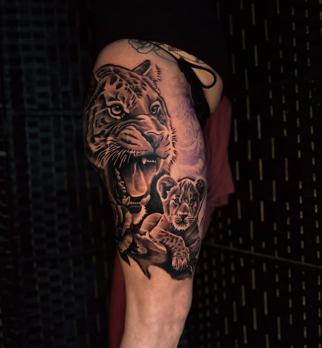 Tattoo by @bretts.ink โ realism, black_and_grey