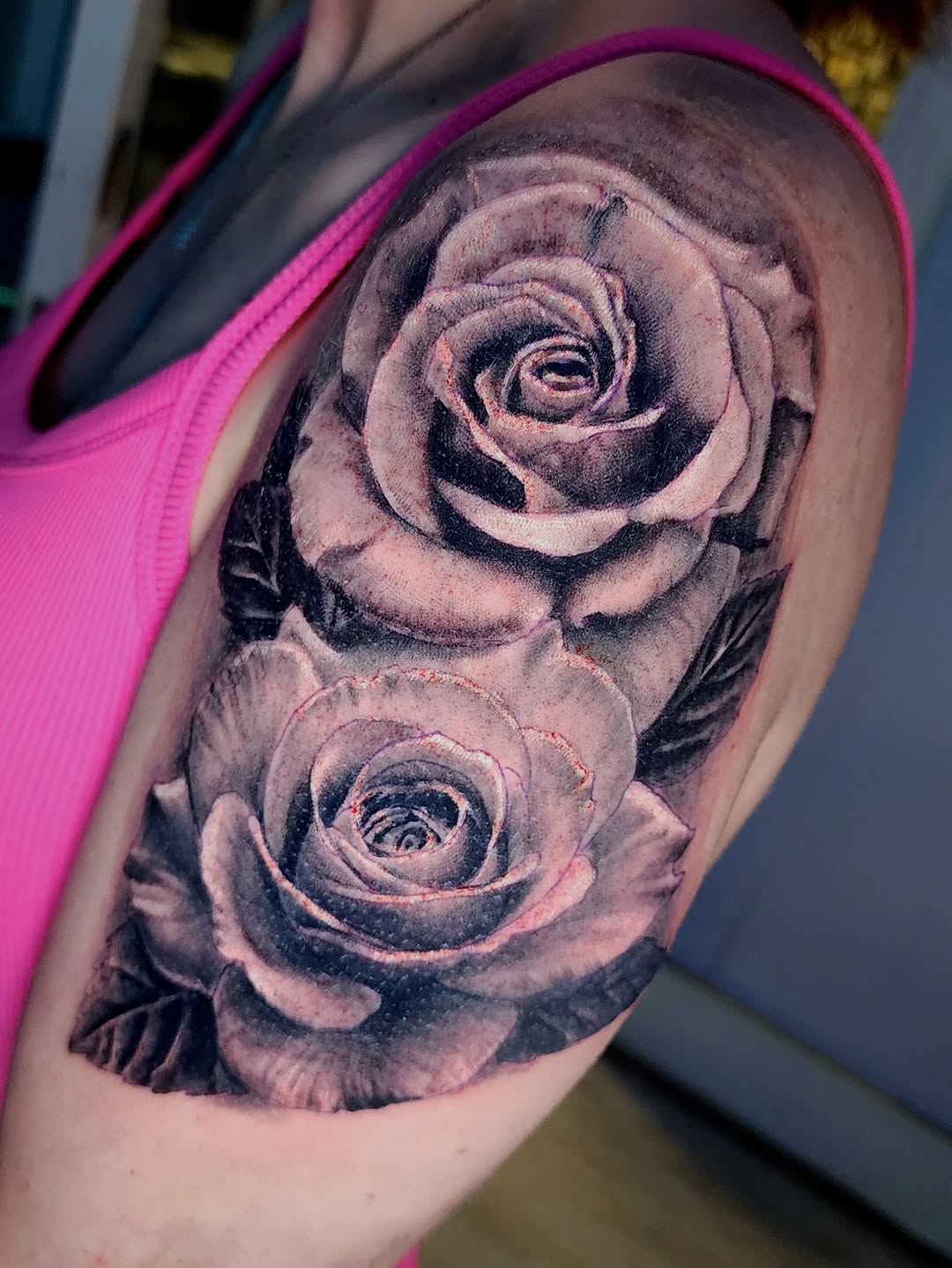 Tattoo by @zachmullinstattoos โ realism, black_and_grey