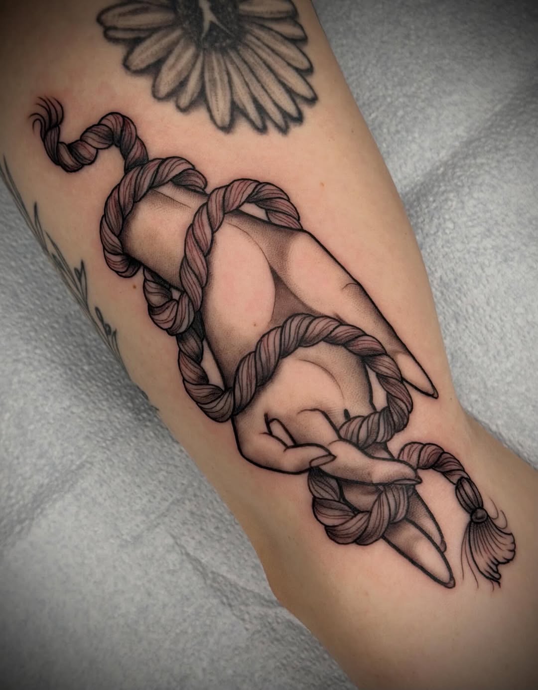 Tattoo by @beekertattoo — black_and_grey, illustrative