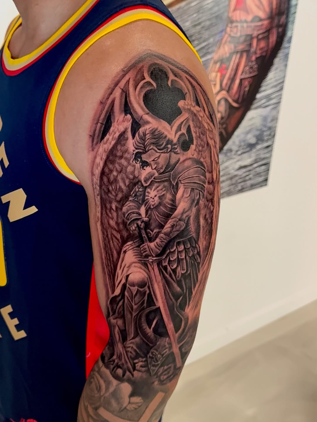 Tattoo by @bandoztattoos β realism, black_and_grey