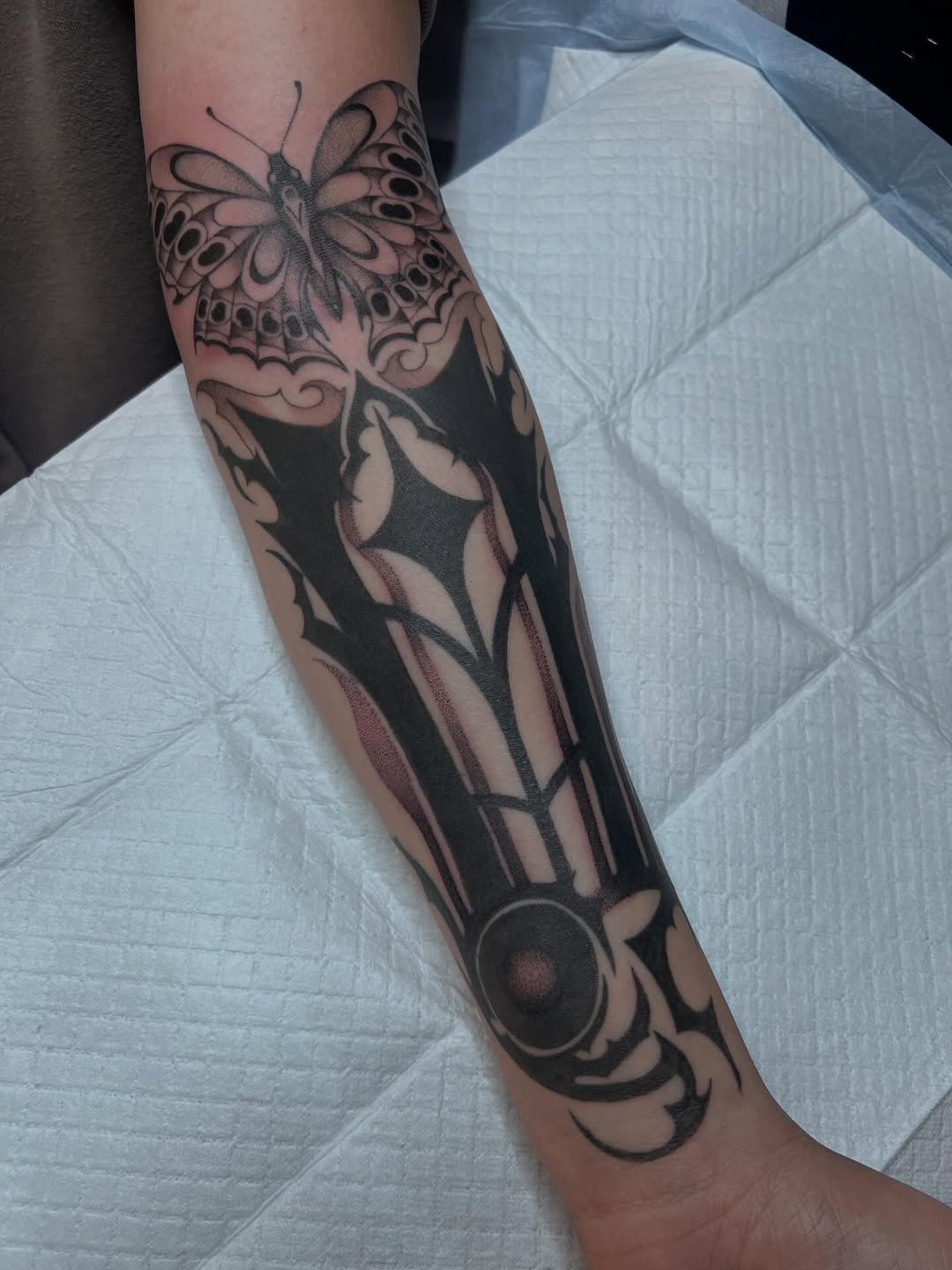 Tattoo by @kay.inkss — blackwork, illustrative