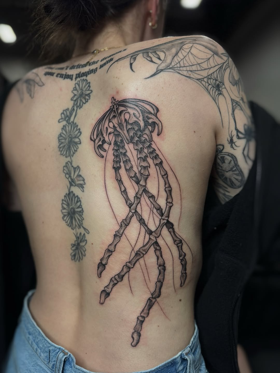 Tattoo by @lilymyriatattoos — black_and_grey
