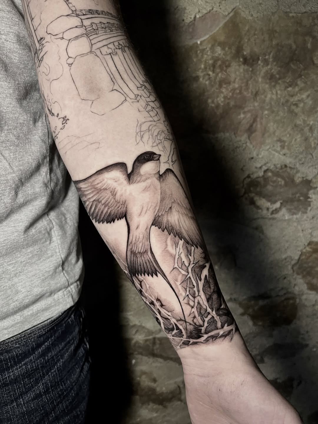 Tattoo by @xiva_tattoo — black_and_grey