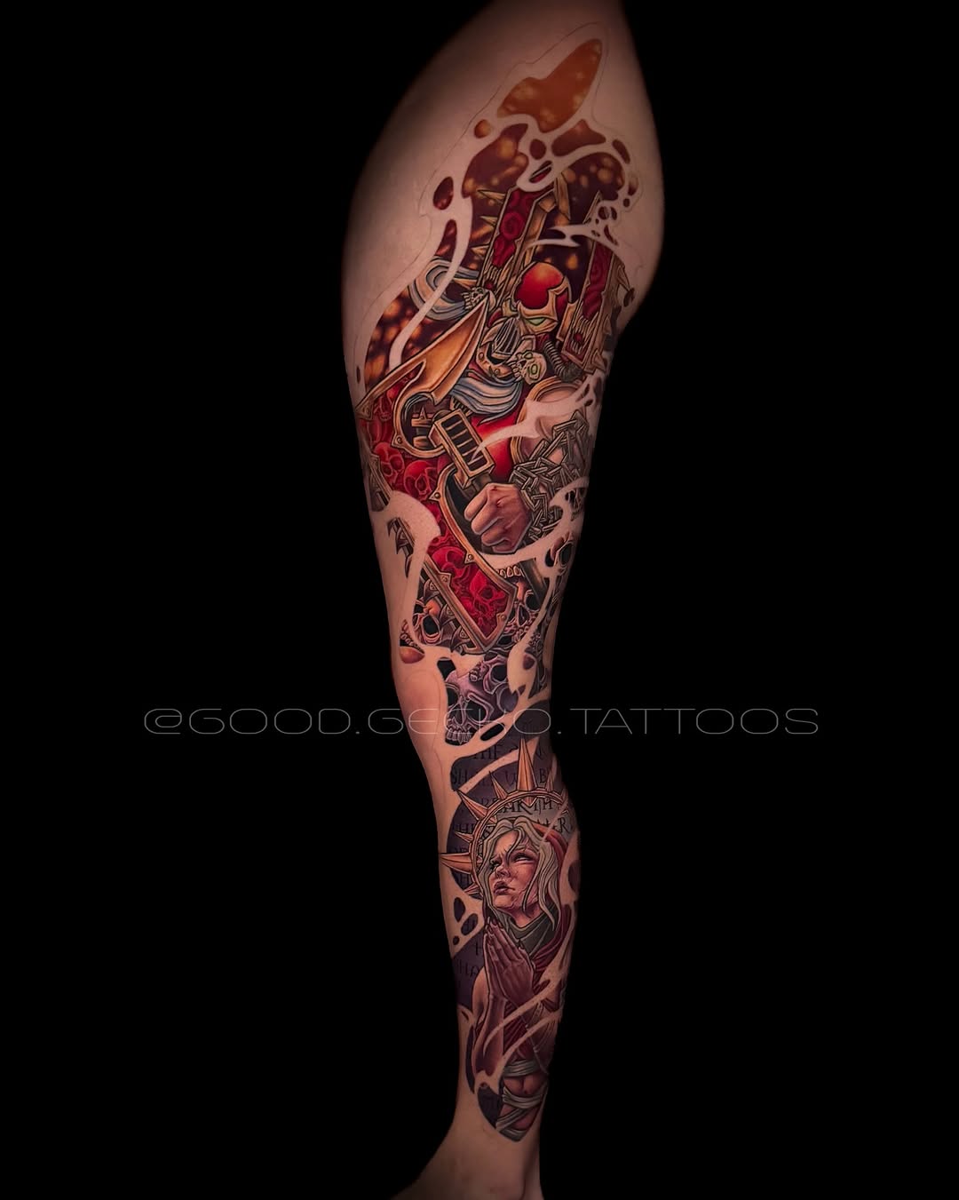 Tattoo by @good.gecko.tattoos — new_school, trash_polka