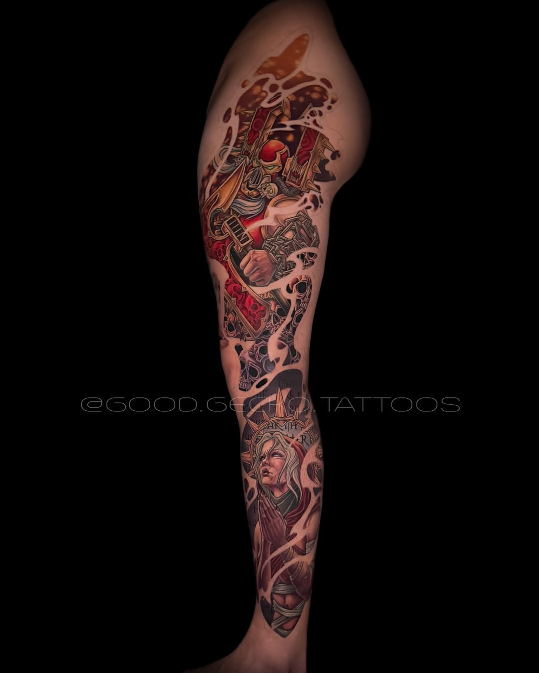 Tattoo by @good.gecko.tattoos — realism, dark_realism