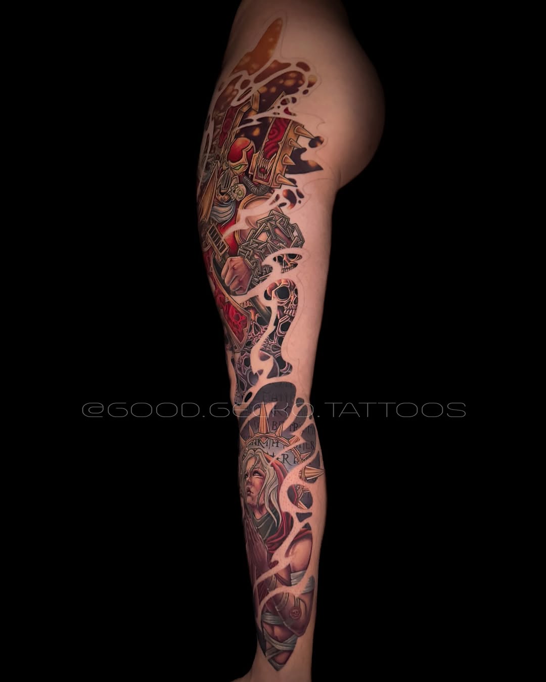 Tattoo by @good.gecko.tattoos — realism, trash_polka