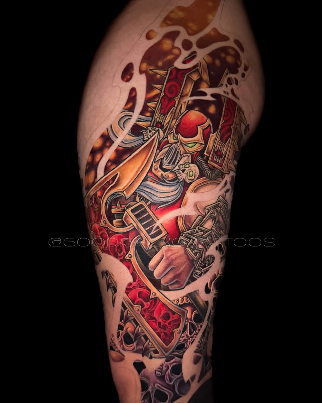 Tattoo by @good.gecko.tattoos — realism, dark_realism