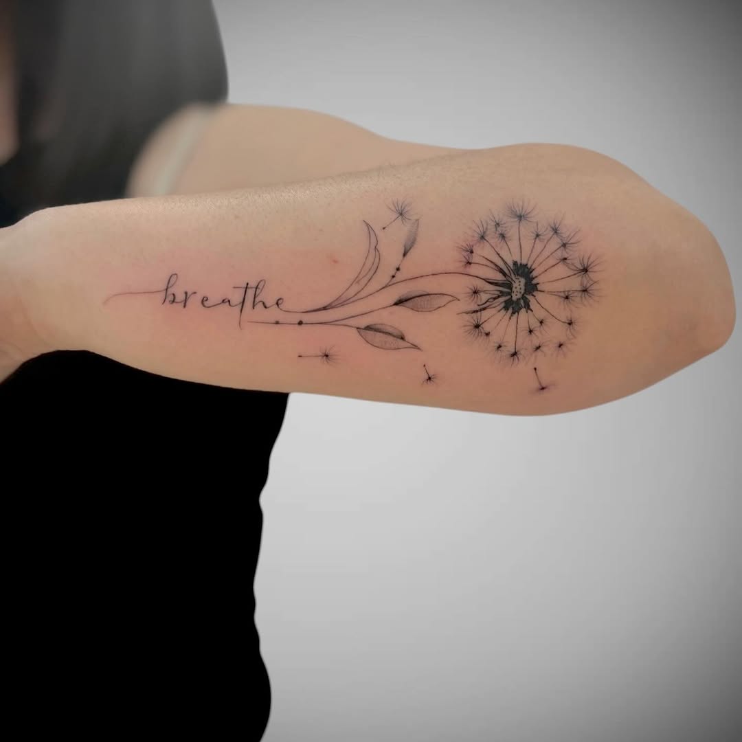 Tattoo by @_mitsukochingart — fine_line, lettering_script