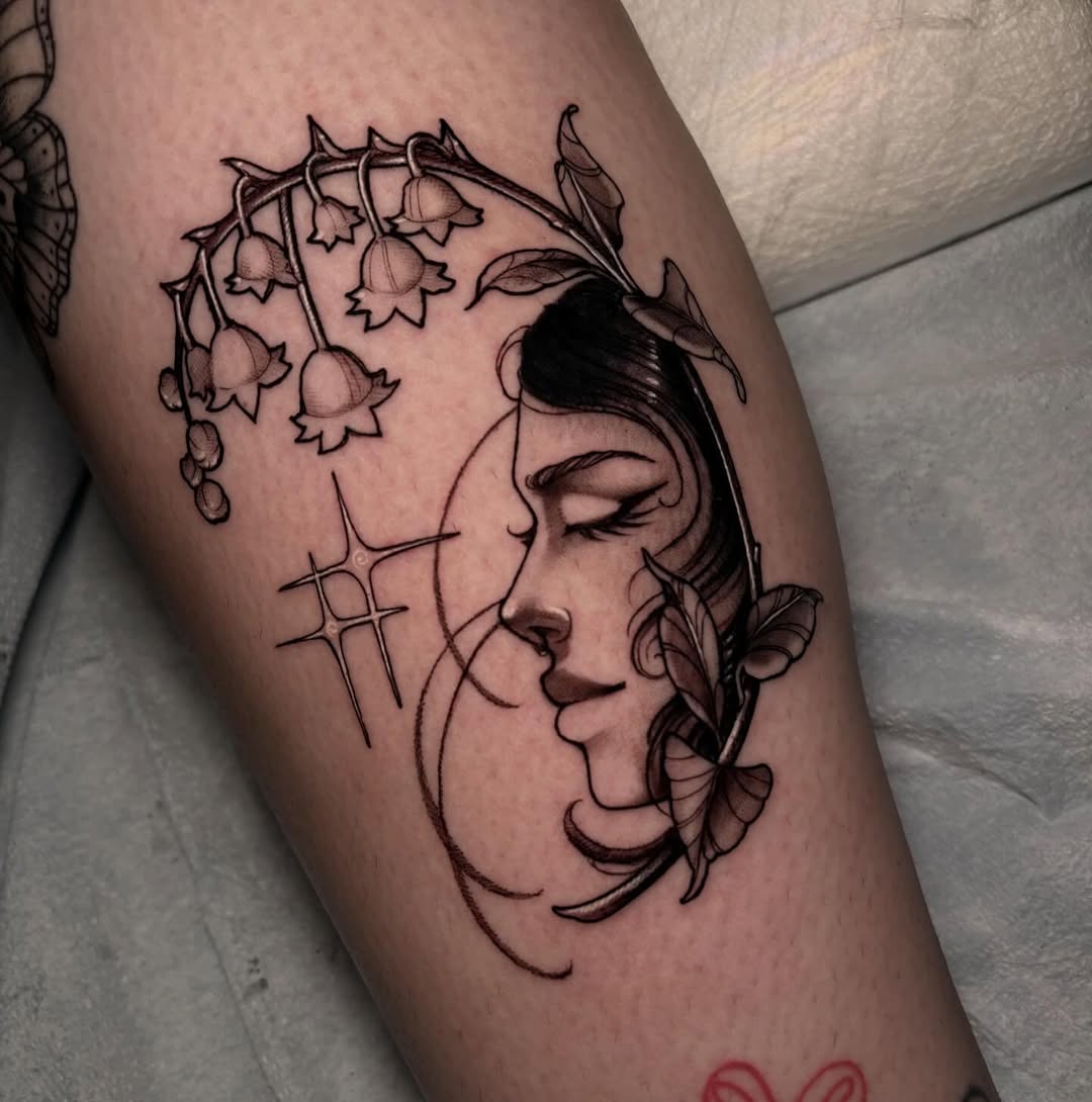 Tattoo by @taylorelizabethtattoos β fine_line, black_and_grey