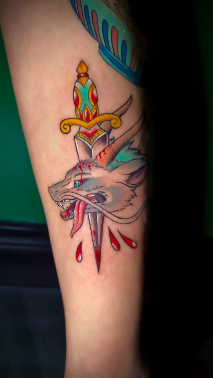 Tattoo by @squirt.tattoos — american_traditional, illustrative