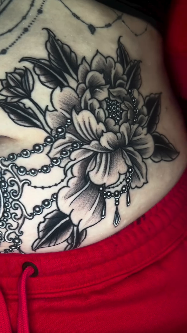 Tattoo by @wicked.witch.of.the.ink — black_and_grey, ornamental