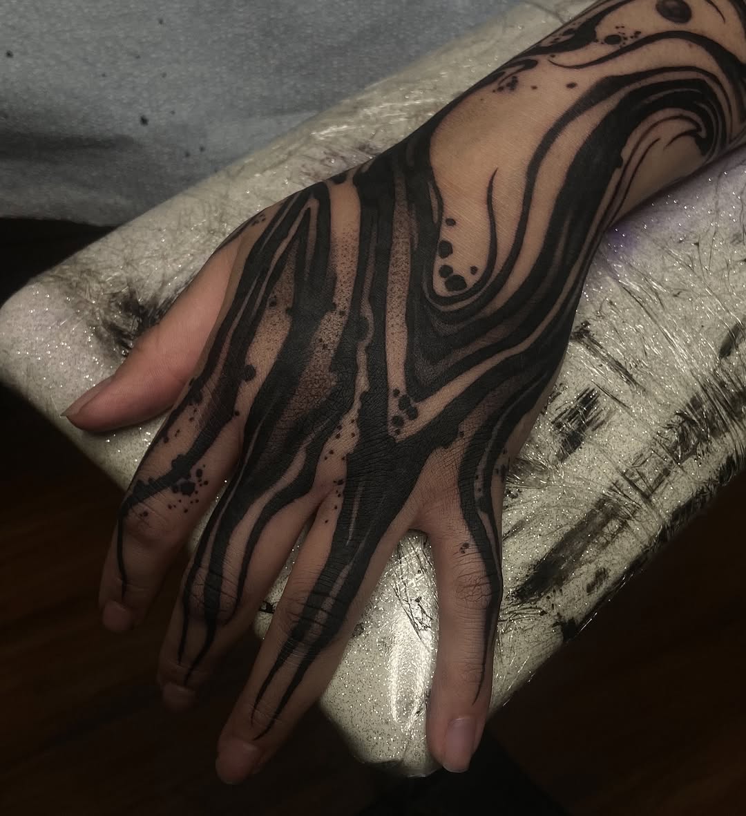 Tattoo by @baptism_black — blackwork