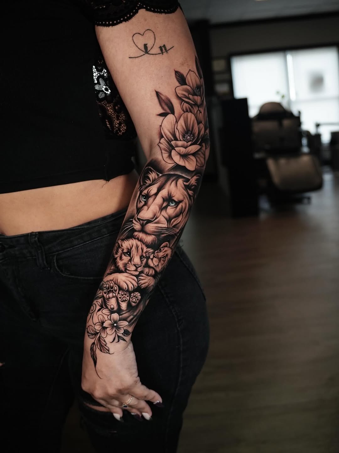 Tattoo by @gemmatattoooficiall — realism, black_and_grey