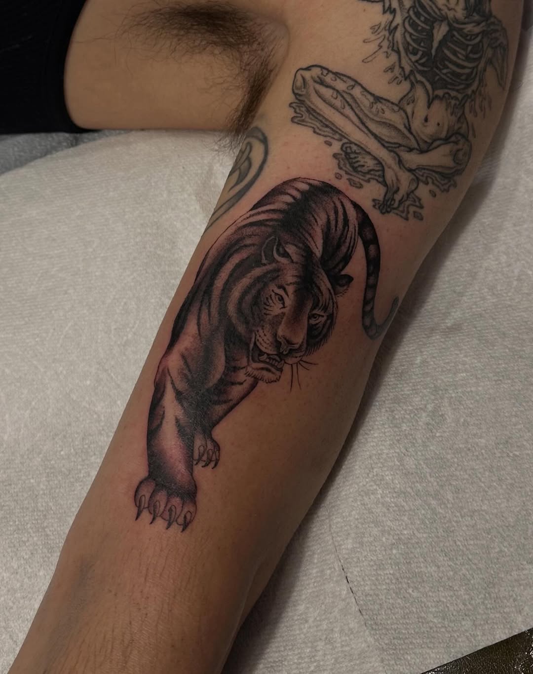 Tattoo by @b4dpain β realism, black_and_grey