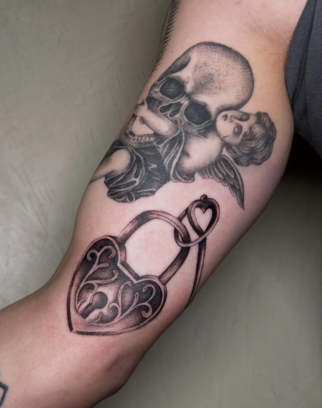Tattoo by @b4dpain β black_and_grey, illustrative