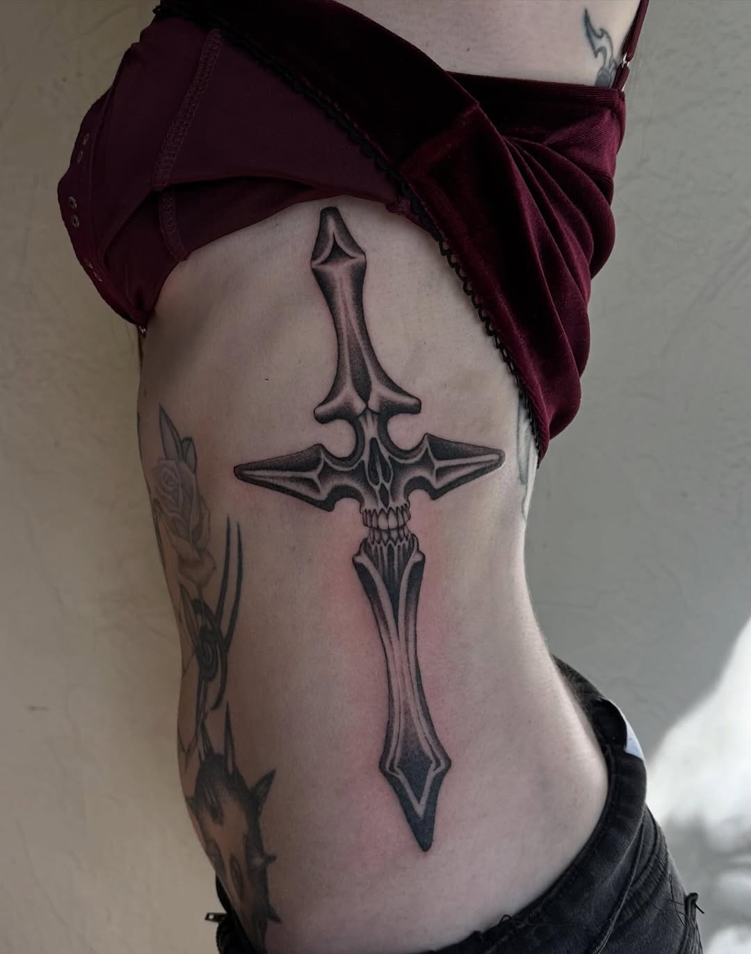 Tattoo by @b4dpain β blackwork, illustrative