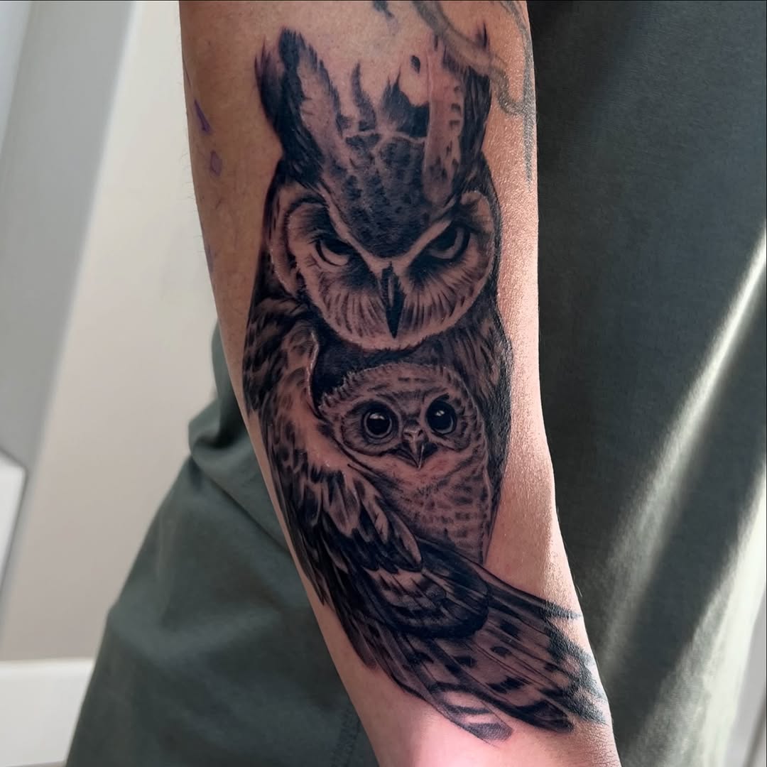 Tattoo by @bigheadtattoo — realism, black_and_grey