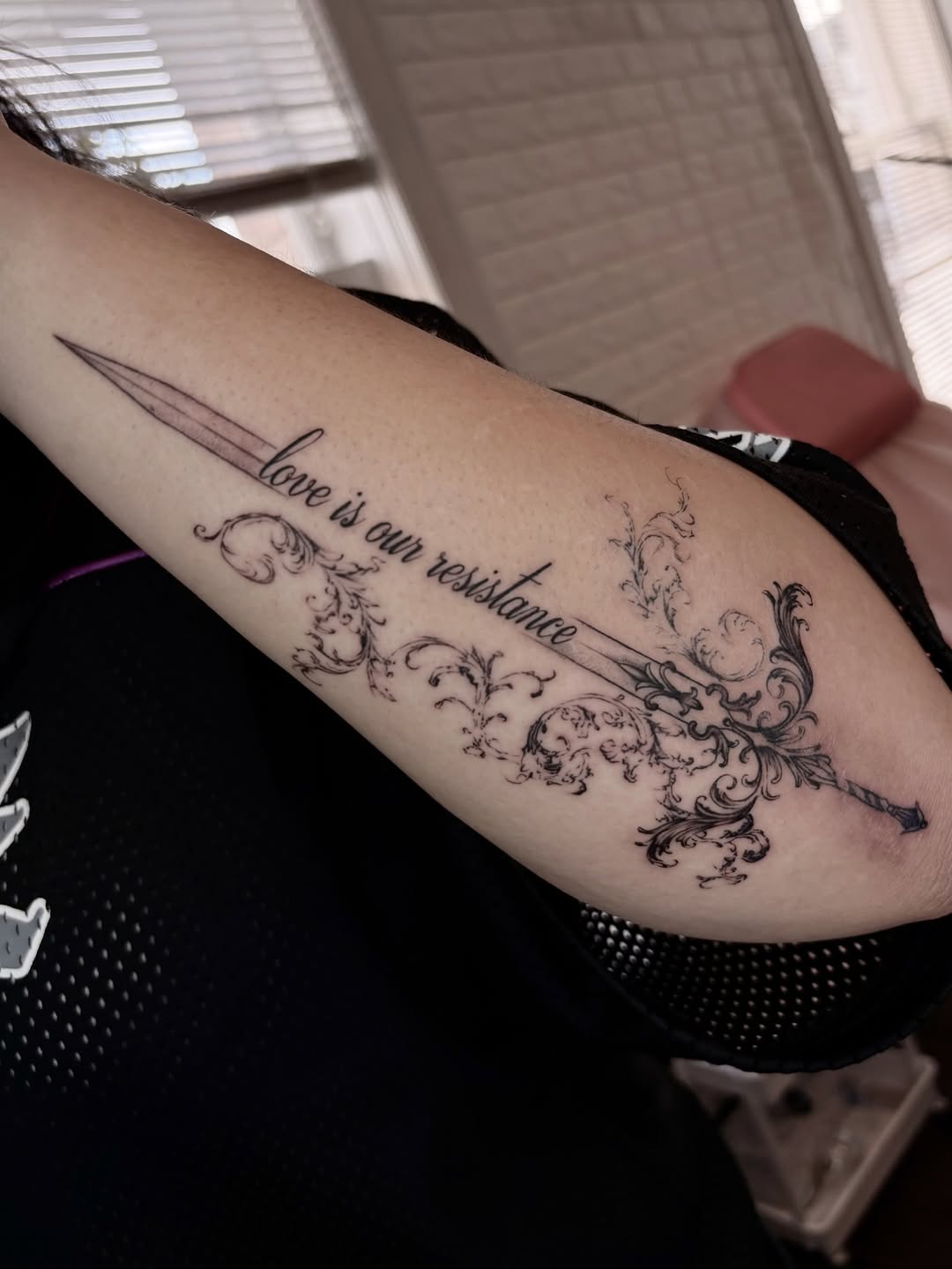 Tattoo by @scratchedupp โ fine_line, lettering_script