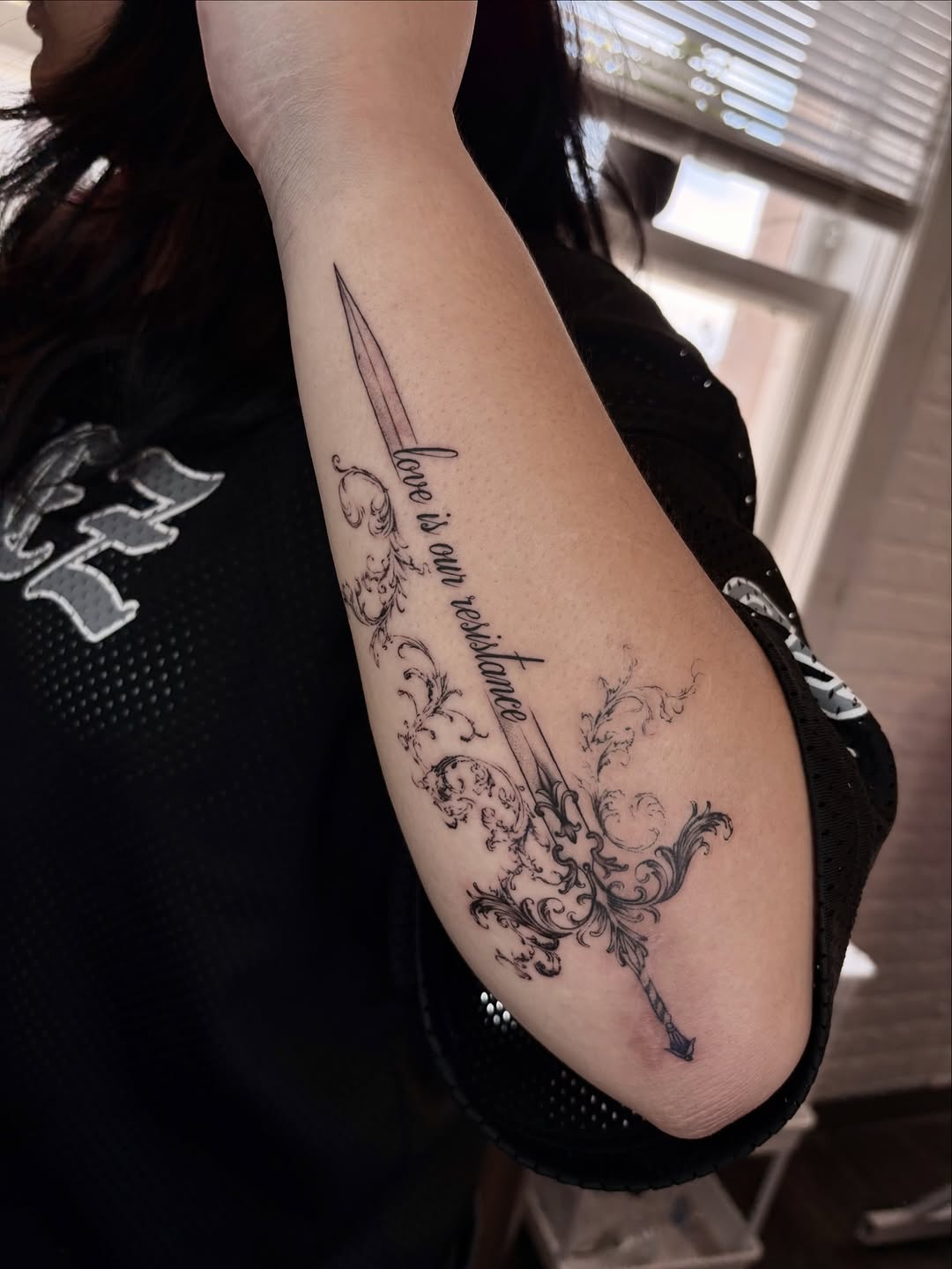 Tattoo by @scratchedupp โ fine_line, lettering_script