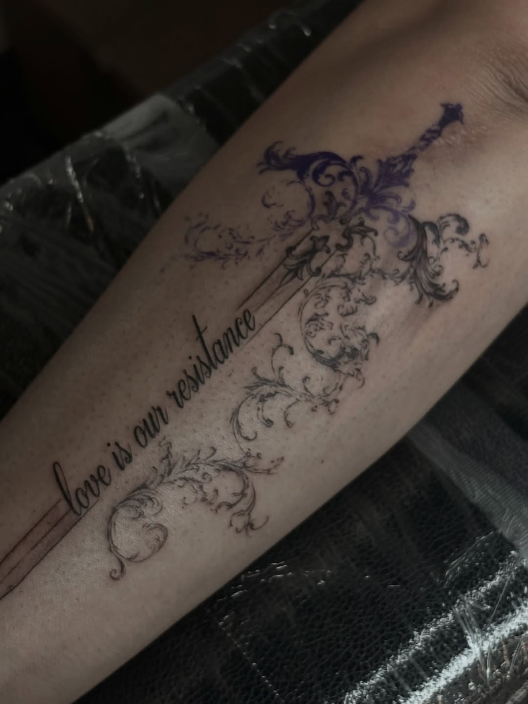 Tattoo by @scratchedupp โ fine_line, lettering_script