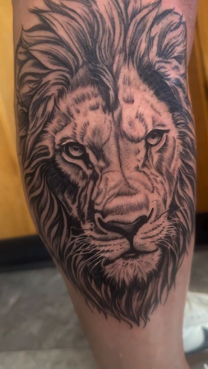 Tattoo by @justinrednourtattoo — realism, black_and_grey