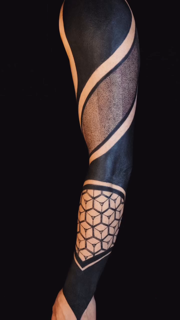 Tattoo by @dzulking — blackwork, geometric