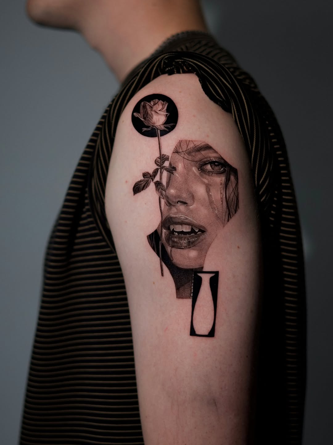 Tattoo by @comma_ttt — realism, black_and_grey