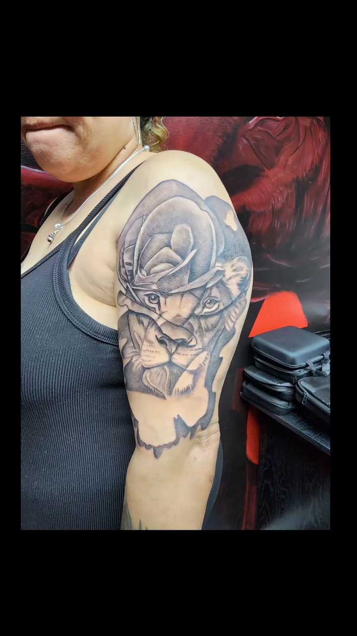 Tattoo by @dbtattooman — black_and_grey, realism