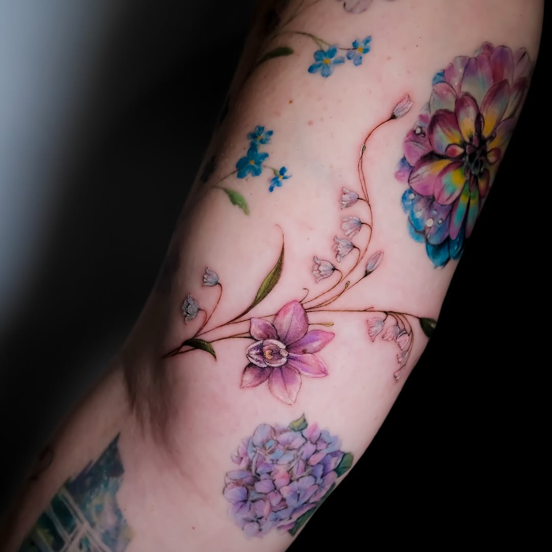 Tattoo by @inkynas — illustrative, watercolor