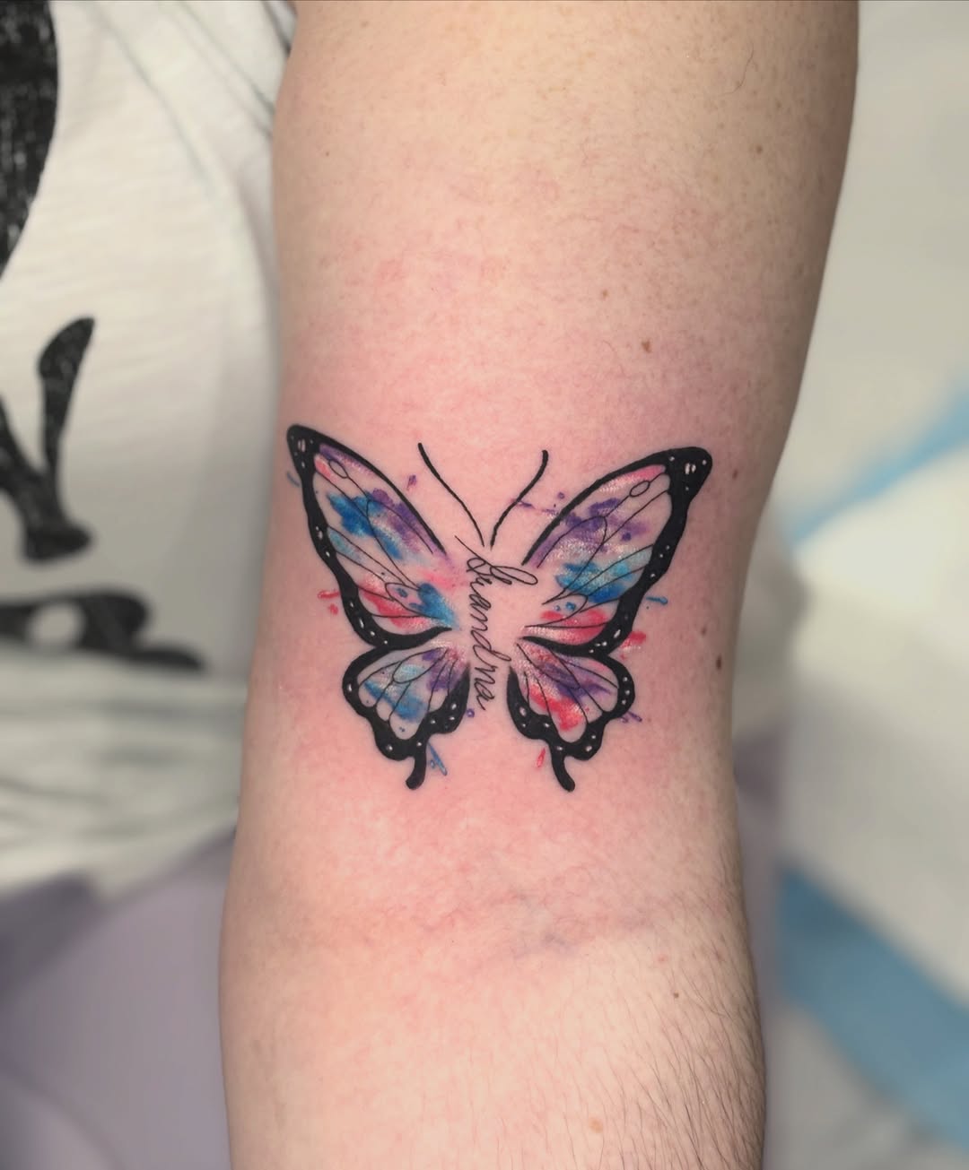 Tattoo by @draventoewstattoo β watercolor, lettering_script