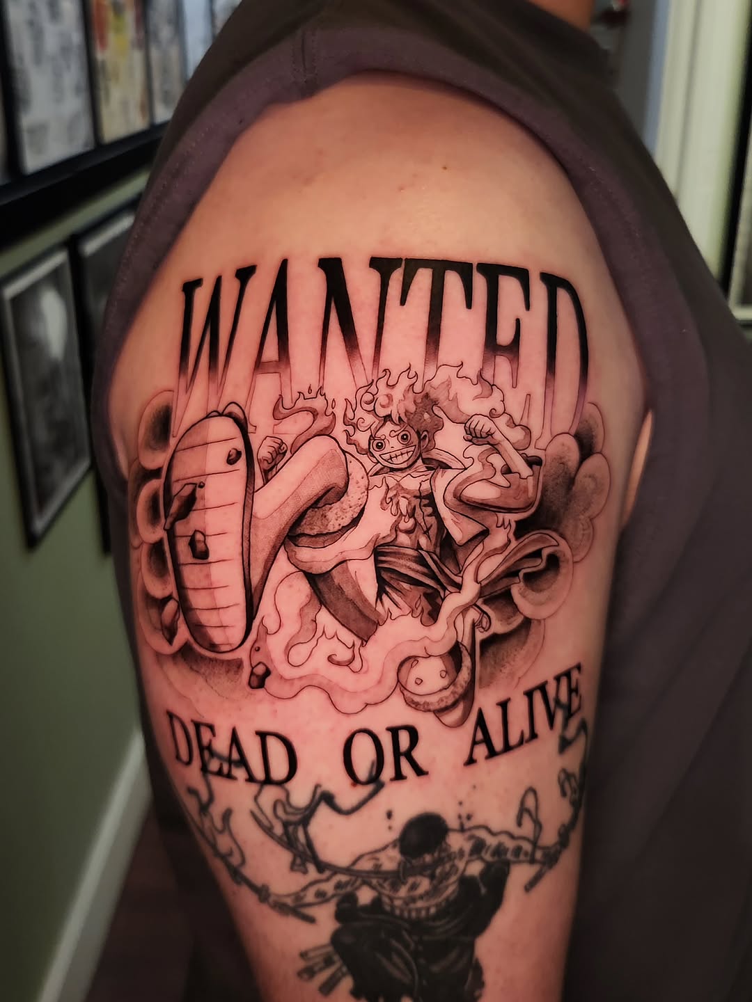 Tattoo by @stone_man720 — anime, lettering_script