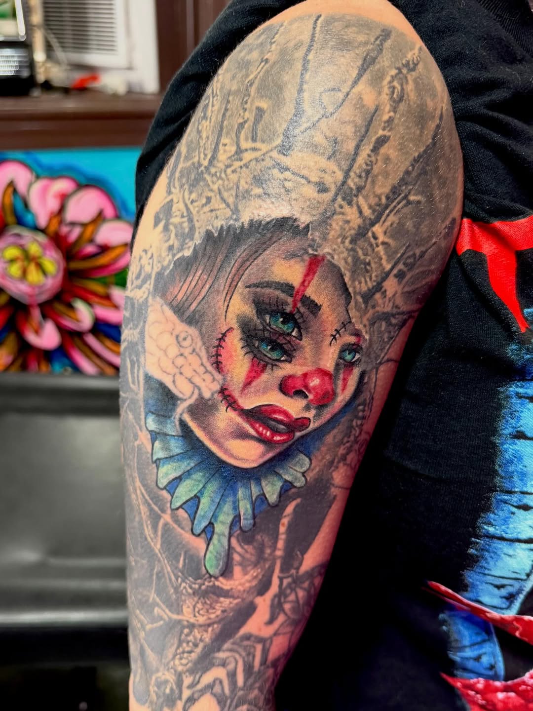 Tattoo by @barbedwireinktattoos โ realism, dark_realism