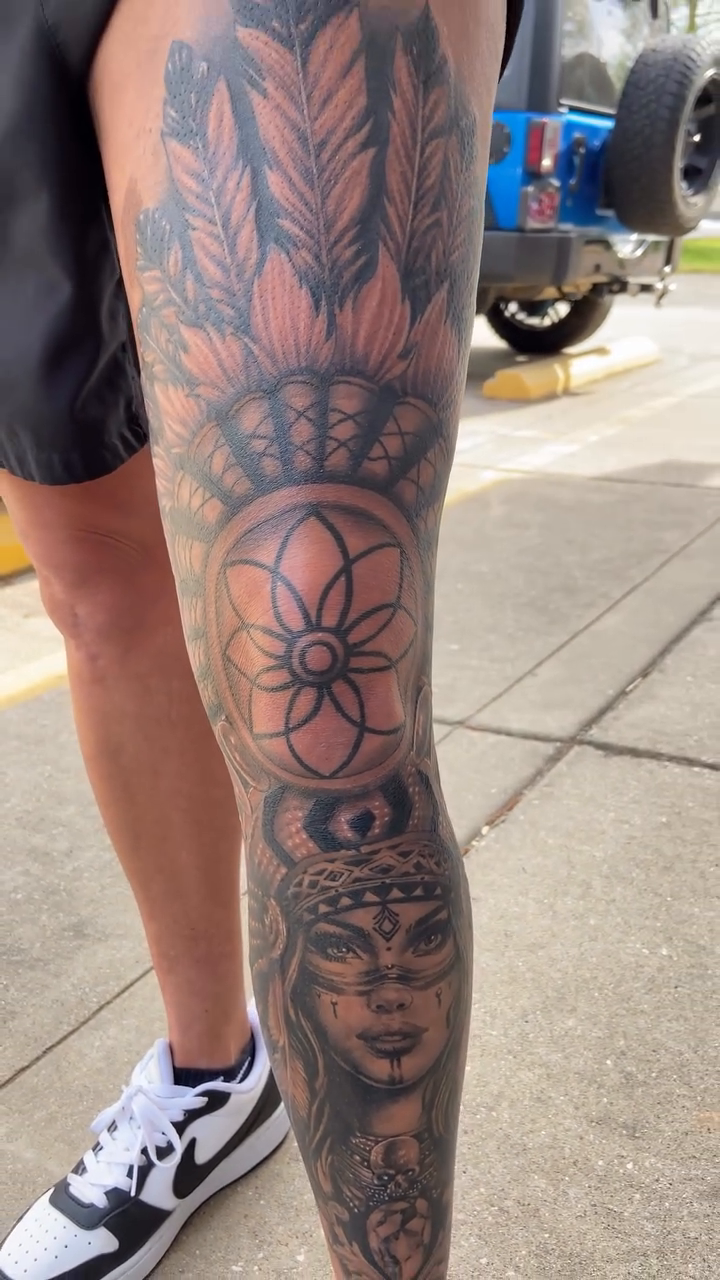 Tattoo by @coltrain_45 — black_and_grey, realism