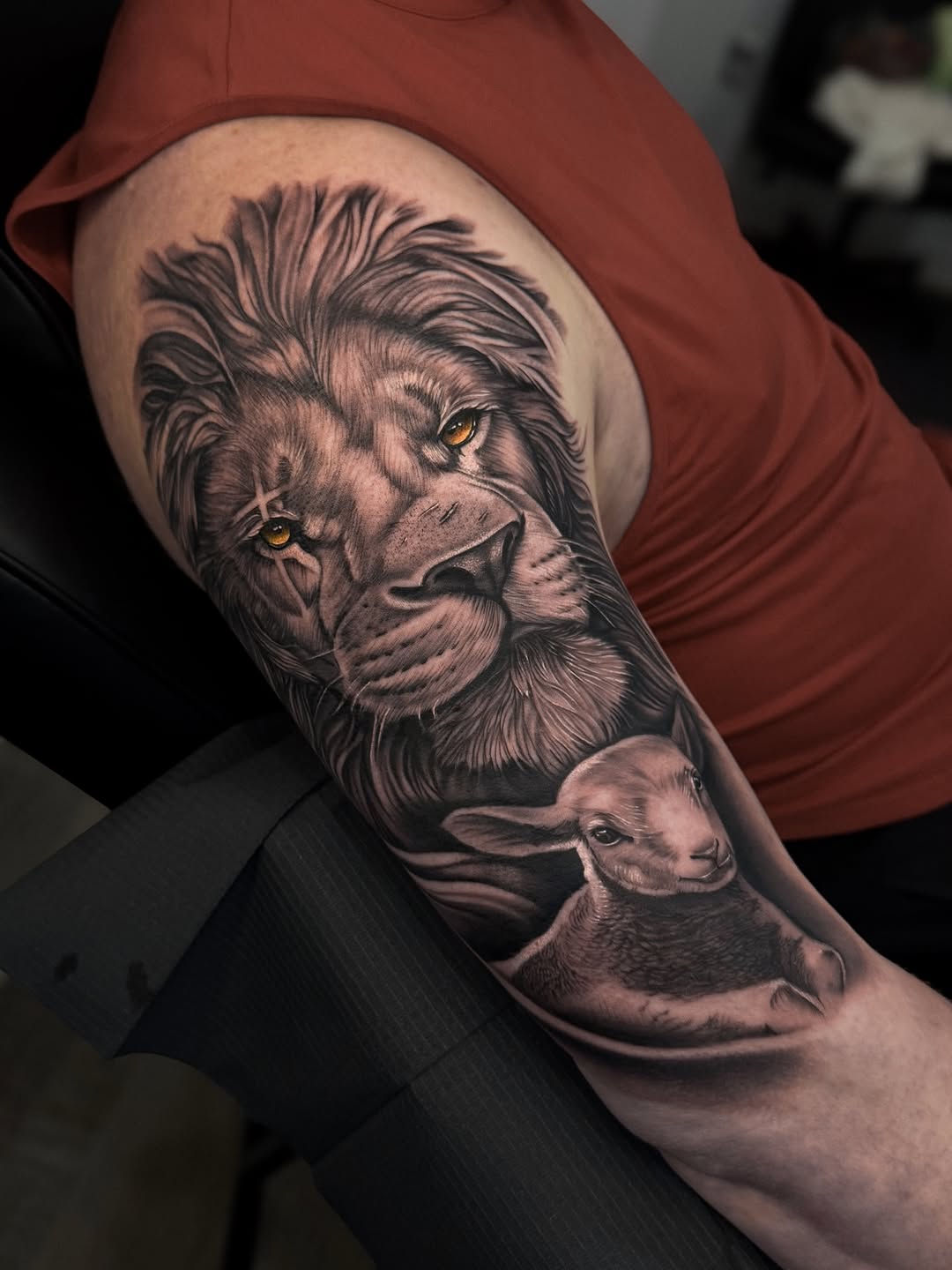 Tattoo by @rinktattoos — realism, black_and_grey