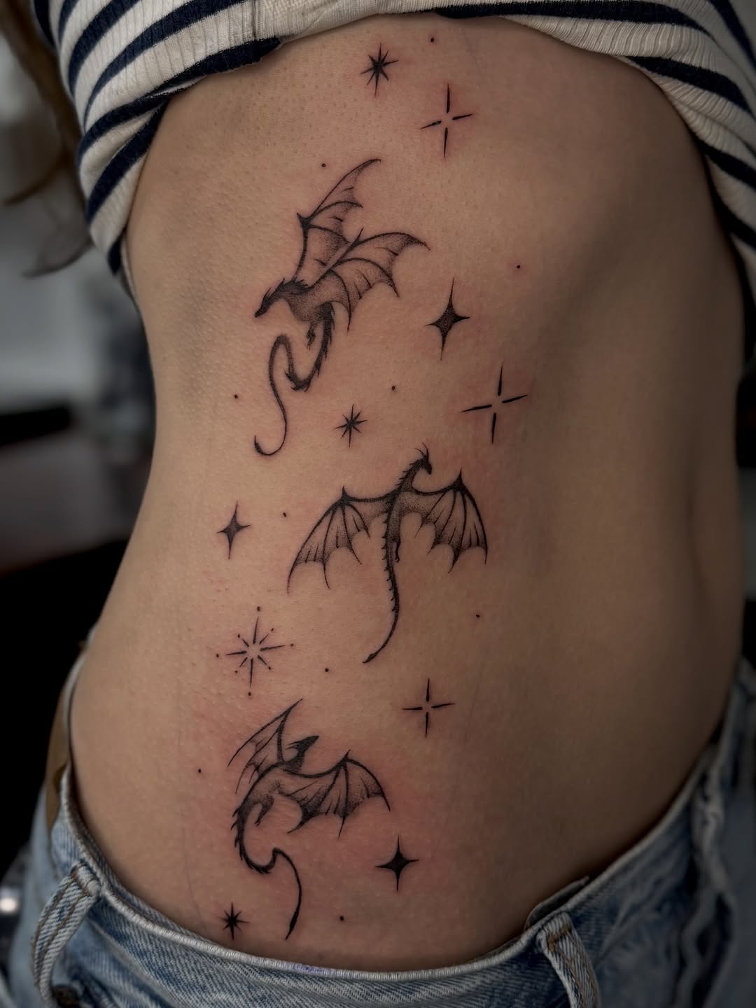 Tattoo by @porcelain_tats — fine_line, black_and_grey