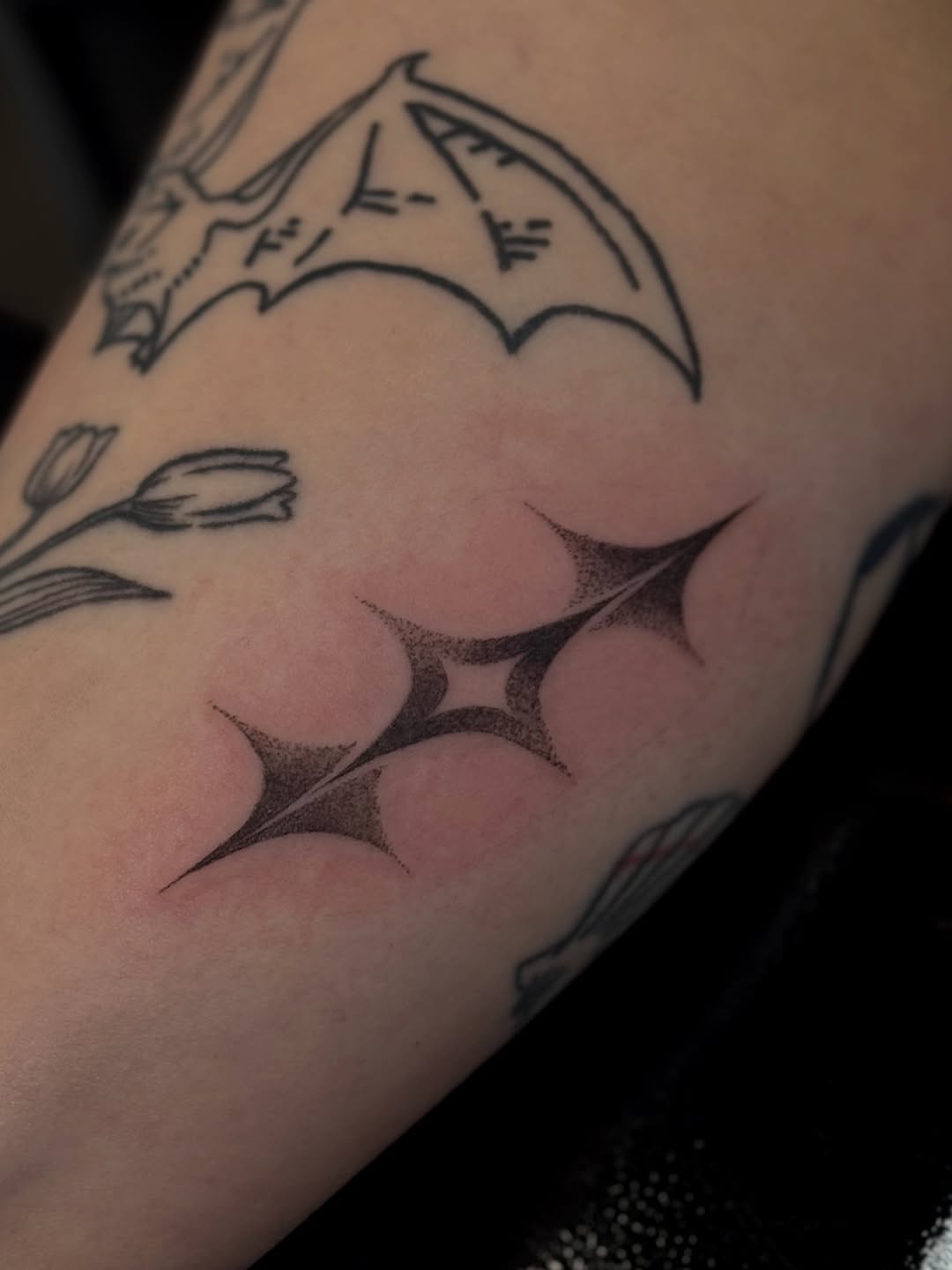 Tattoo by @porcelain_tats — dotwork, fine_line