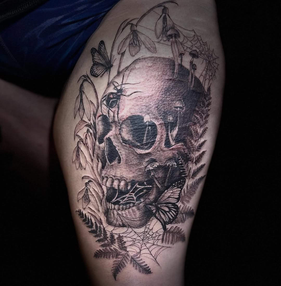 Tattoo by @_stabbygabby โ black_and_grey, realism