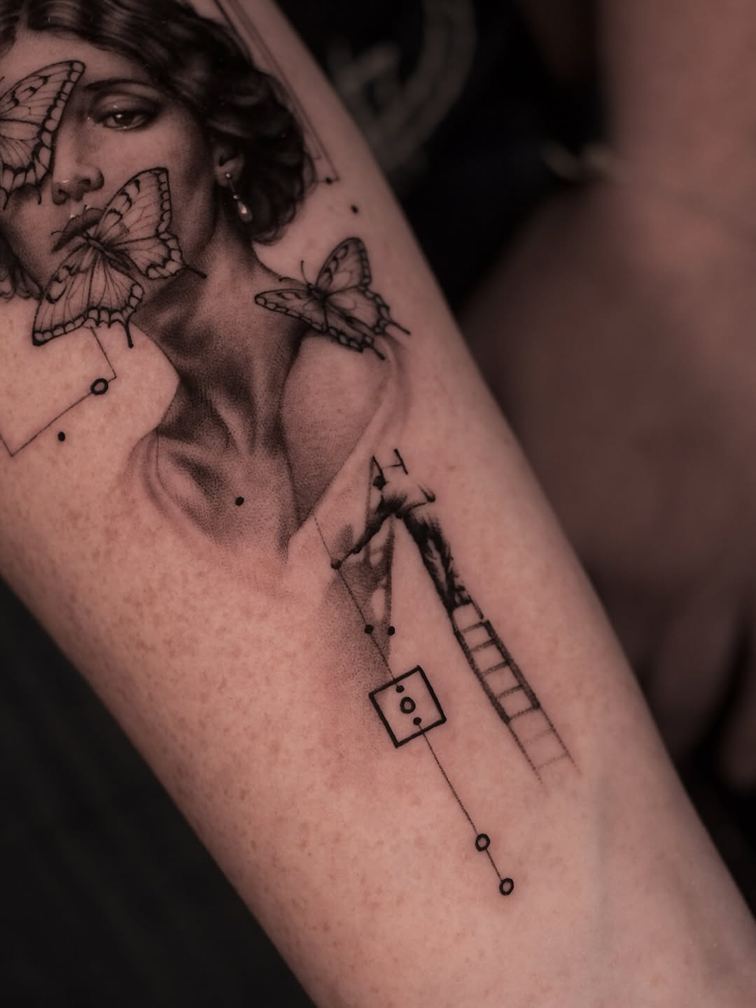 Tattoo by @moroztattooing — illustrative, black_and_grey