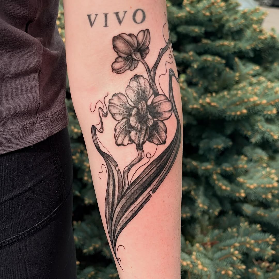 Tattoo by @punkinink — illustrative, black_and_grey