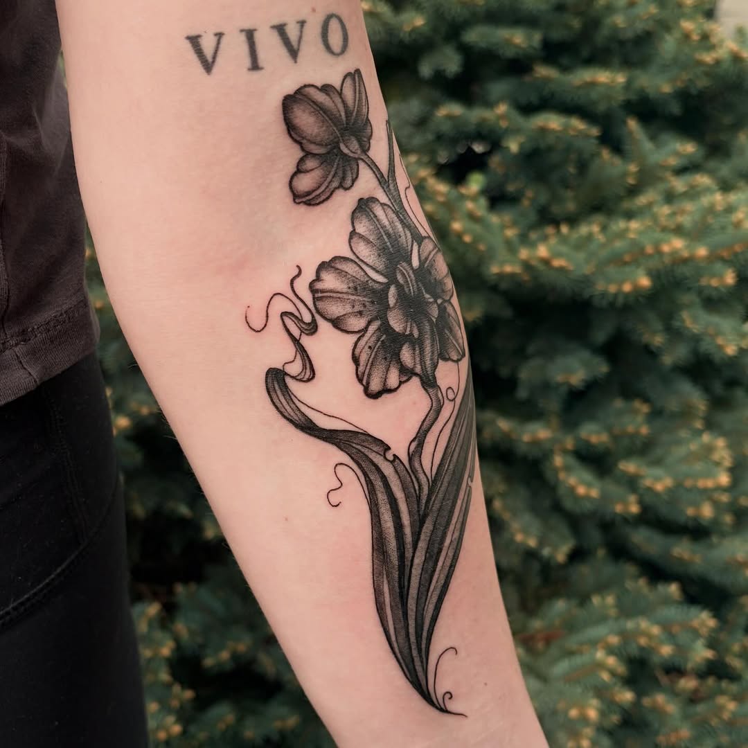 Tattoo by @punkinink — illustrative, black_and_grey