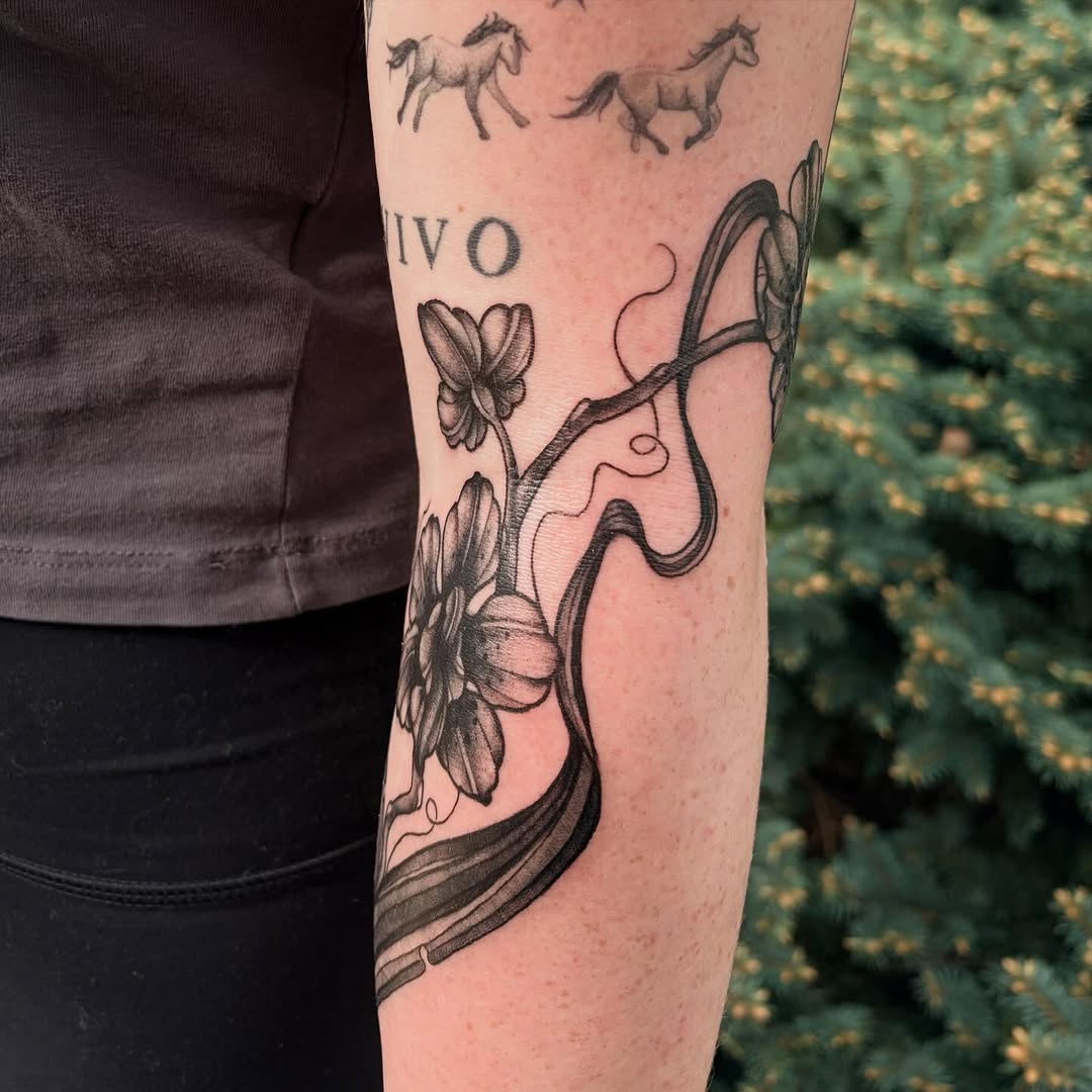 Tattoo by @punkinink — illustrative, black_and_grey