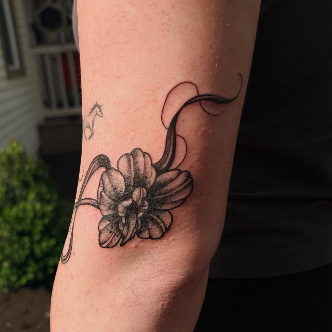 Tattoo by @punkinink — illustrative, black_and_grey