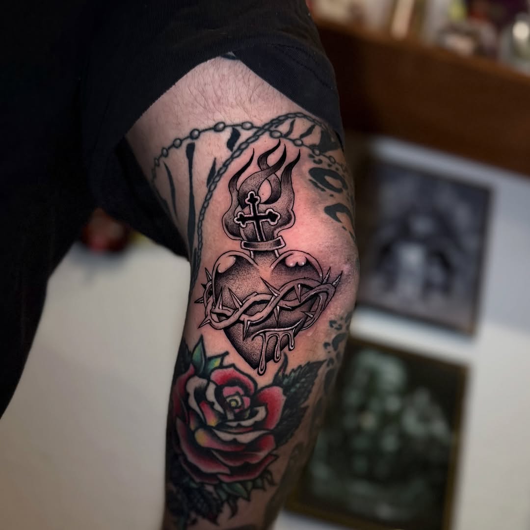 Tattoo by @sadfoo_tattoo โ neo_traditional, black_and_grey