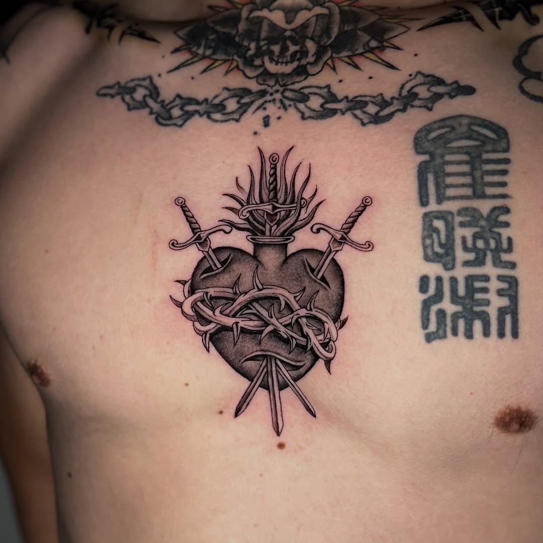 Tattoo by @sadfoo_tattoo โ black_and_grey
